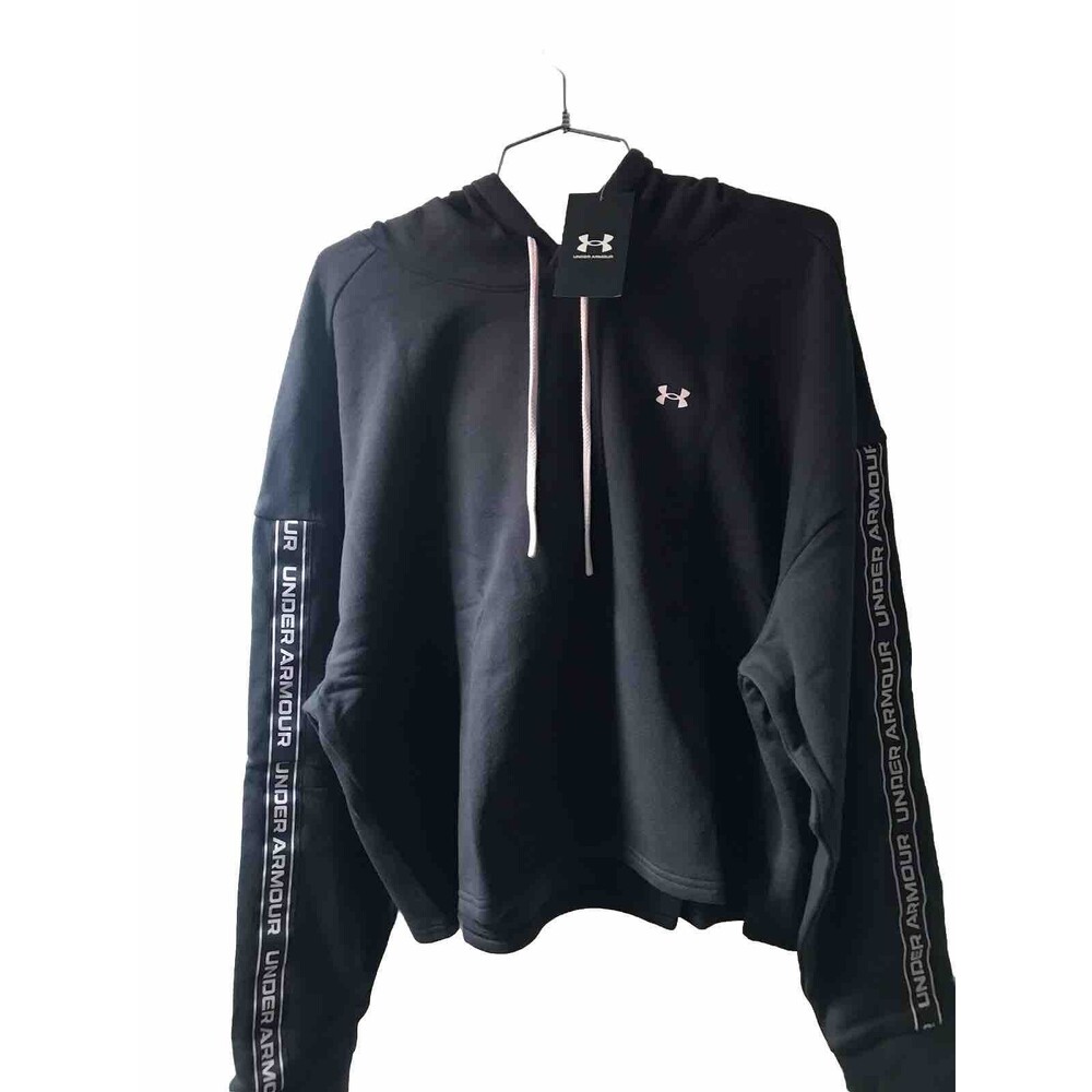 Under Armour Womens Pullover Sweater Hoodie Black Size XL